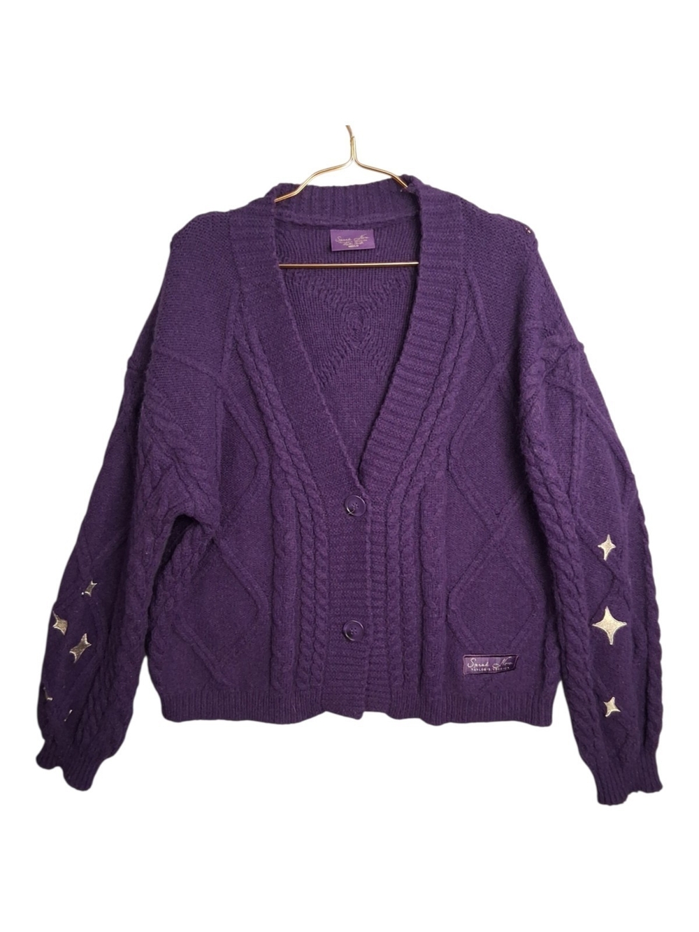 Taylor Swift Speak Now Taylors Version Cardigan M/L Purple Knit Sweater Medium